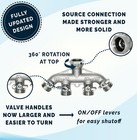 Morvat Heavy Duty Nickel Plated Brass 4 Way Garden Hose Splitter