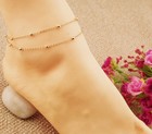 Fashion Beach Anklet Barefoot Toe Chain Link Foot Chain Beads Chic Jewelry Af