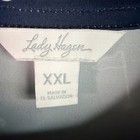 Lady Hagen Size 2xl Blue Quarter Zip Mock Neck Long Sleeve Golf Top