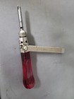 Weltrecord Ratching Screwdriver Vintage Tool With One Bit Red Handle L  k       