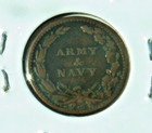 1863 Capitol Budling   Army   Navy Civil War Token Cwt