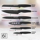 Granitestone Nutriblade 6 Piece - Ultra Sharp  Pfoa-free Set Of 6  Black