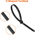Zip Ties Heavy Duty 12 Inch   v-shaped Toothed Double Sided With 200 Lbs Tensile S