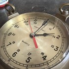 Vintage Brass Port Hole Quartz Nautical Clock Time Ships