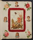 1880 Antique Exceptional Scrapbook Victorian Trade Card Die Cuts Album 90pgs