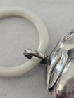Antique Art Deco Bunny Rabbit Baby Rattle Grippling Celluloid-silver Plate Wmf 