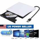 Slim External Cd Dvd Rw Drive Usb 3 0 Writer Burner Player Black For Laptop Pc