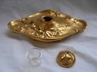 Antique French Gilt Bronze  Inkwell signed art Nouveau Period 