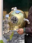 Vintage 18 Inch Diving Helmet Us Navy Mark V Original Antique Divers Helmet