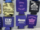 Lot 24 Assorted Logo Beer Can Coolers Koozies Camo Prom Rbfcu Bbq Fisherman Bar