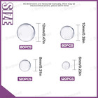 400pcs 4 Sizes 6mm 8mm 10mm 12mm Transparent Glass Dome Cabochons Round Cabochon