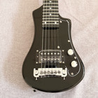 Black Mini Hofner Electric Guitar 6-string 24 Frets Lightweight Travel Friendly