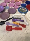 Vintage Play Kitchen Accessories Large Lot Of Plates Cups Dishes Tea Set