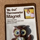 Vintage Owl Refrigerator Magnet Thermometer Hung Kong Googly Eyes  Nos