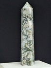 Moss Agate Tower Druzy Quartz Crystal Gemstone Large Big Tall Point Chakra Wand