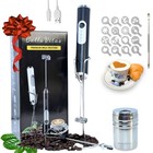 Milk Frother Electric Rechargeable Handheld Mixer Foam Whisk Egg Beater W  Stand
