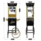 Popcorn Popper Machine With Cart Popcorn Maker 850w 12 Oz Stainless Steel Kettle