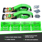 4 Sets Wheel Chock Tie Down Kit 2 Pack 2   X 8  Wheel Tie Down Straps 