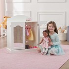 Mirror Doll Wardrobe With 3 Baskets   3 Hangers