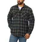 Grizzly Mountain Men s Flannel Shirt Jacket  Gray  Size M