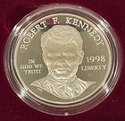 1998 Robert F Kennedy Memorial Silver Dollars 2 Coin Proof   Uncirculated Set