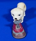 Vintage Celluloid Dog   Tin Red Shoe Wind-up Toy Occupied Japan - Works Great 