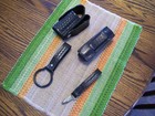 Police Security Leather Duty Gear Lot Oc   Mace Spray Flashlight Key Ring Holder