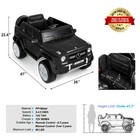 12v Battery Kids Black Ride On Car Electric Mercedes-benz Truck W led mp3 remote