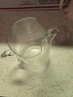 Vintage Clear Glass Martini Pitcher With Handle  