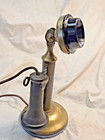 Western Electric Brass Manual Candlestick Desk Telephone