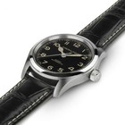Hamilton Khaki Field Murph St Steel Black Dial Leather Band Mens Watch H70405730