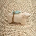 Vintage Miniature Zuni Bear Fetish White Stone With Arrowhead Bundle 1-1 8x1 2 