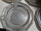 Vntg Wilton Armetale Rwp Pewter Queen Anne 9    Dinner Plates Scalloped Set Of 4