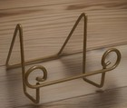 Gilded Metal Plate Stand Holder- Heavy Euc