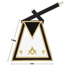 Master Mason Blue Lodge Apron - S c With Ankh Cross Hand Embroidery Gold Bullion