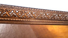 Vtg Ornate Gold Gilt Mirrored Vanity Dresser Tray With Filigree Edges   Feet