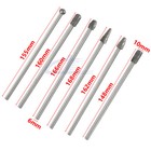 6pcs 10mm Rotary Aluminum Cut Burr 6mm 1 4  Shank 150mm Long Reach Carbide Burs