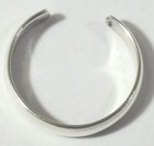 Plain Band Toe Ring 2mm Thick Adjustable 925 Sterling Silver 
