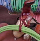 Lariat Rope Holder Loop Strap 24  Soft Latigo Leather Amish Made For Eddy s Tack