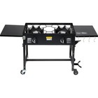 Barton 58 000 Btu Outdoor Propane Double Burner Stove Cooking Station Bbq Grill