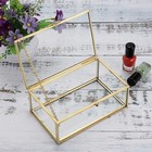 Rectangle Jewelry Display Organizer Case  Vintage Glass Keepsake Box