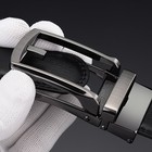 28   -50    Men s Leather Ratchet Dress Belts Automatic Buckle Click Sliding Belt