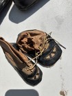 Baby Shoes Leather Rubber Antique Vintage Button Up  Victorian Kids Doll