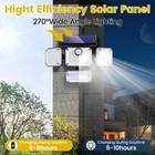 60000lm Solar Security Light Outdoor 4 Head 333led Motion Sensor Waterproof Lamp