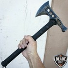 5pc Silver Tactical Hunting Camping Tomahawk Fixed Blade Axe Pocket Knife Set