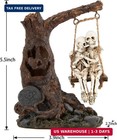 Halloween Skull Statue With Spooky Led Light For Home Indoor Decorations