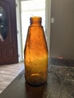 Vintage Anheuser Busch Amber Brown Glass Beer Bottle 6  Embossed A Eagle Empty