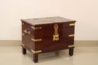 Antique Trunk Wooden Chest Storage Box Vintage Restored Furniture Console Table