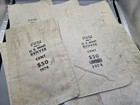 1974 Vintage Lot Of 8 Us Mint Denver Cent  50 Canvas Bank Bags