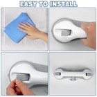 2 Pack Grab Bars For Bathtubs And Showers With 3 Suction Cups Heavy Duty Bath   